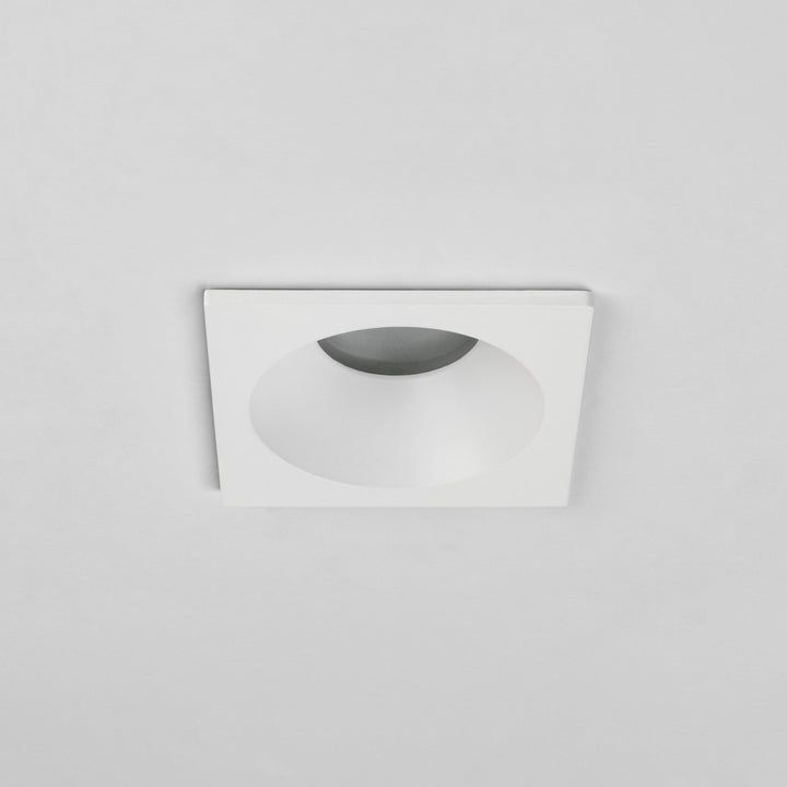 Astro 1249018 Minima Square Fixed IP65 Bathroom Downlight/Recessed Spot Light Matt White (S)