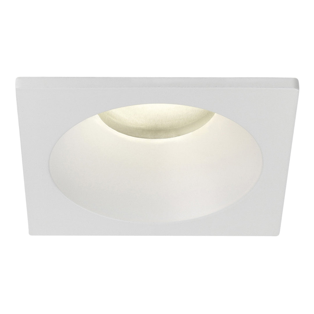 Astro 1249018 Minima Square Fixed IP65 Bathroom Downlight/Recessed Spot Light Matt White (S)