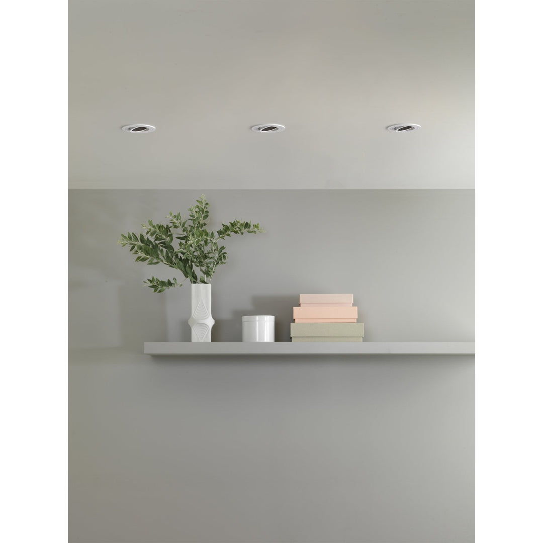 Astro 1434004 Pinhole Slimline Square Adjustable Fire-Rated Downlight/Recessed Spot Light Matt White (S)