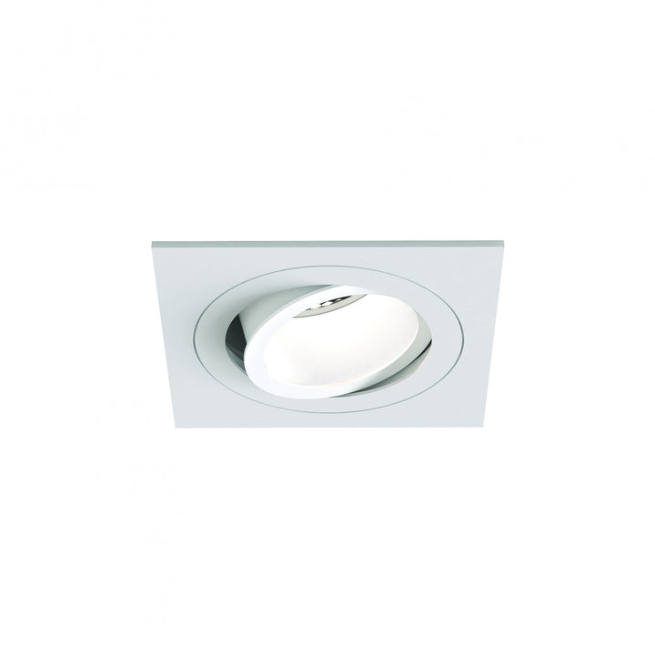 Astro 1434004 Pinhole Slimline Square Adjustable Fire-Rated Downlight/Recessed Spot Light Matt White (S)