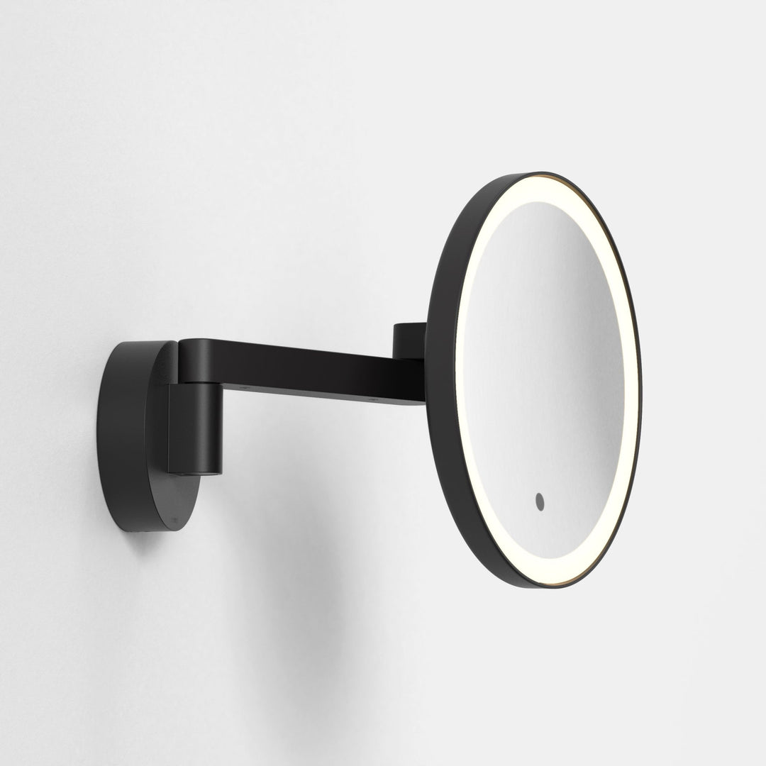 Astro 1447001 Nagoya Bathroom Magnifying Mirror Matt Black (S)
