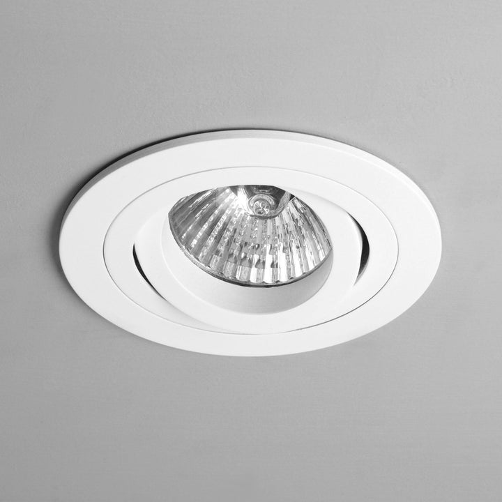 Astro 1240028 Taro Round Adjustable Fire-Rated Downlight/Recessed Spot Light Matt White (S)