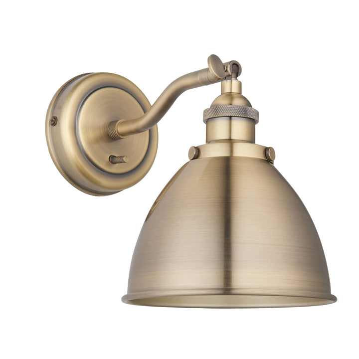 Endon 98746 Franklin 1 Light Wall Light Antique Brass Plate (S)