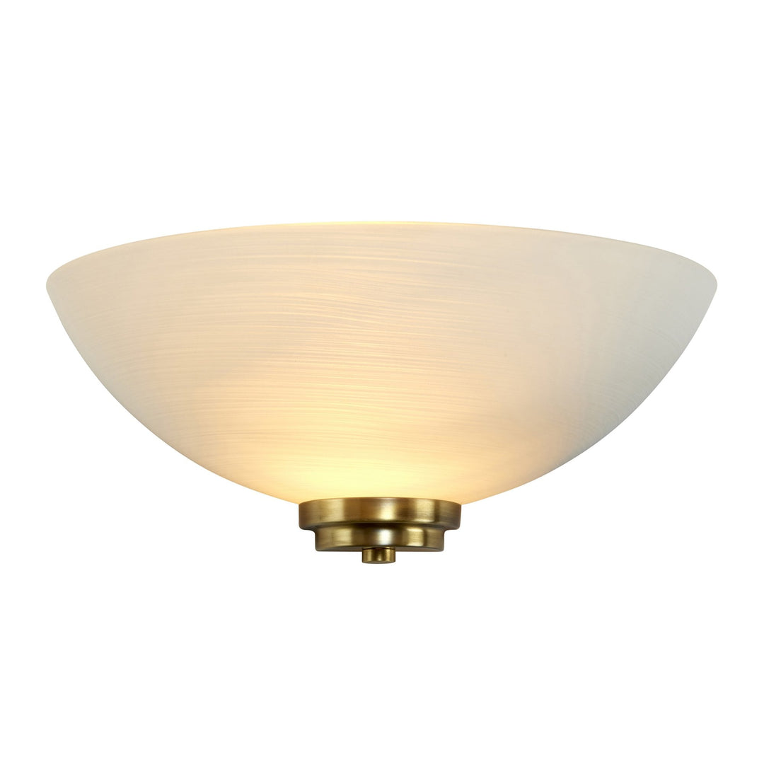 Endon WELLES-1WBAB 1 Light Wall Light In Antique Brass (S)