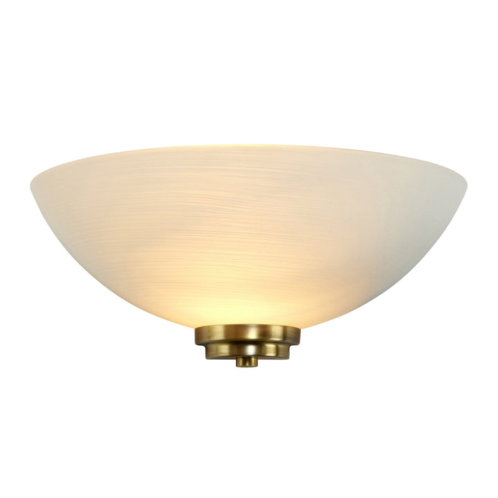Endon WELLES-1WBAB 1 Light Wall Light In Antique Brass (S)