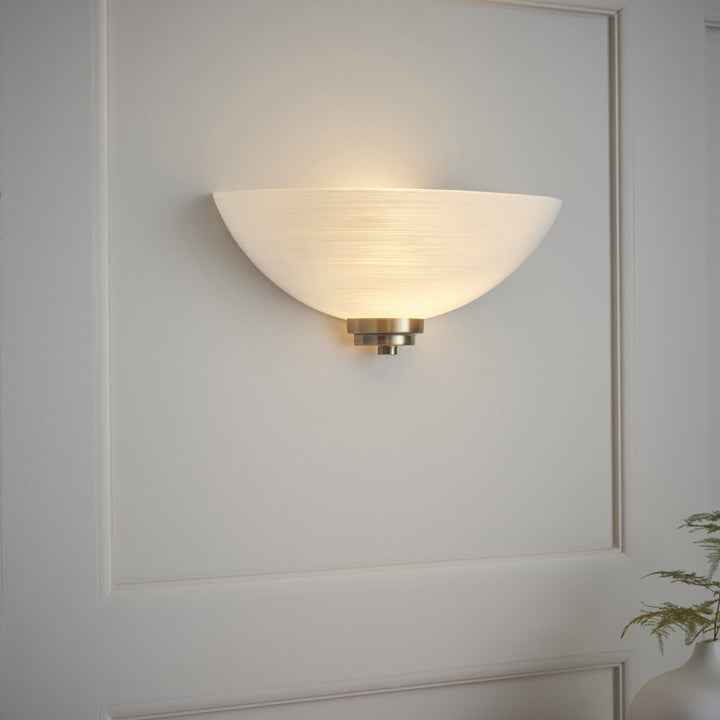 Endon WELLES-1WBAB 1 Light Wall Light In Antique Brass (S)