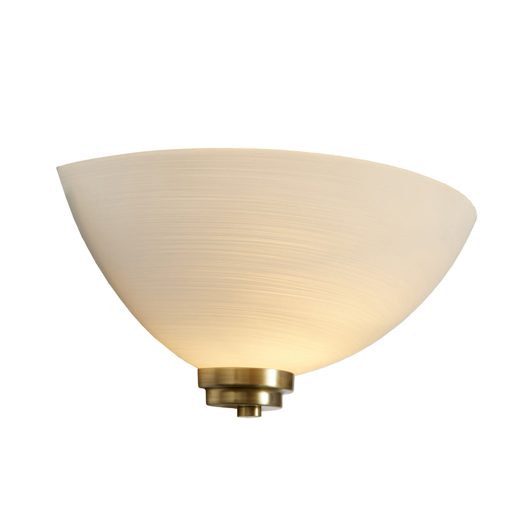 Endon WELLES-1WBAB 1 Light Wall Light In Antique Brass (S)