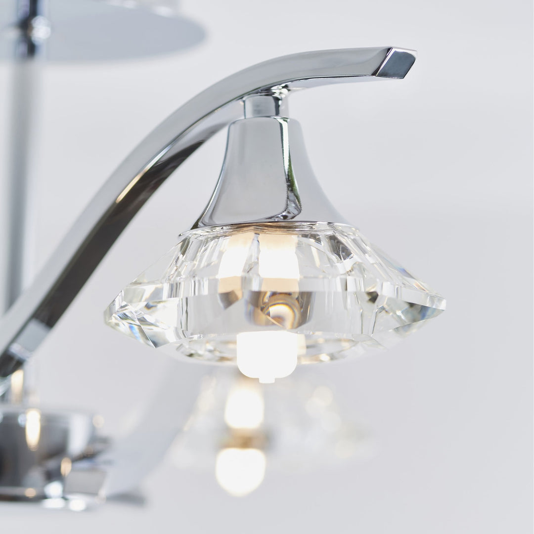 Endon LANGELLA-3CH 3 Light Ceiling Fitting In Chrome (S)