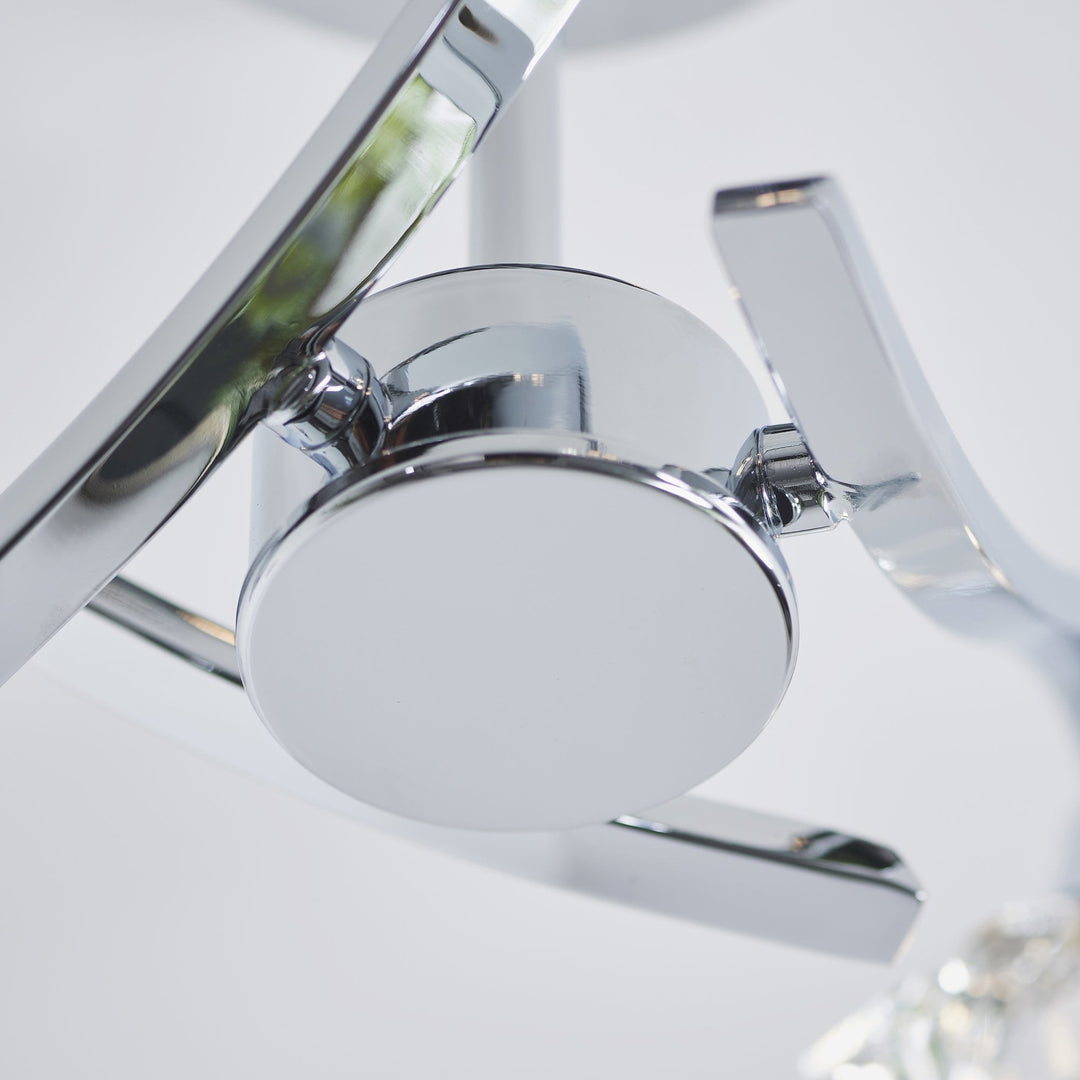 Endon LANGELLA-3CH 3 Light Ceiling Fitting In Chrome (S)