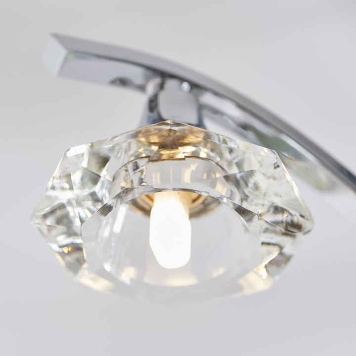 Endon LANGELLA-3CH 3 Light Ceiling Fitting In Chrome (S)
