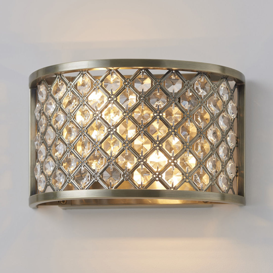 Endon 70559 Hudson Indoor Wall Light Glass (S)