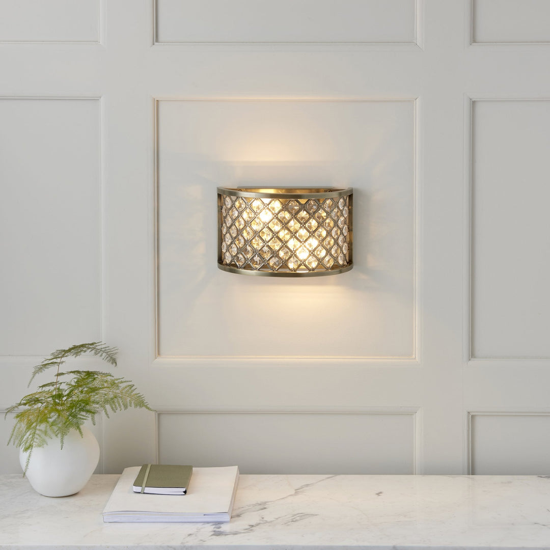 Endon 70559 Hudson Indoor Wall Light Glass (S)