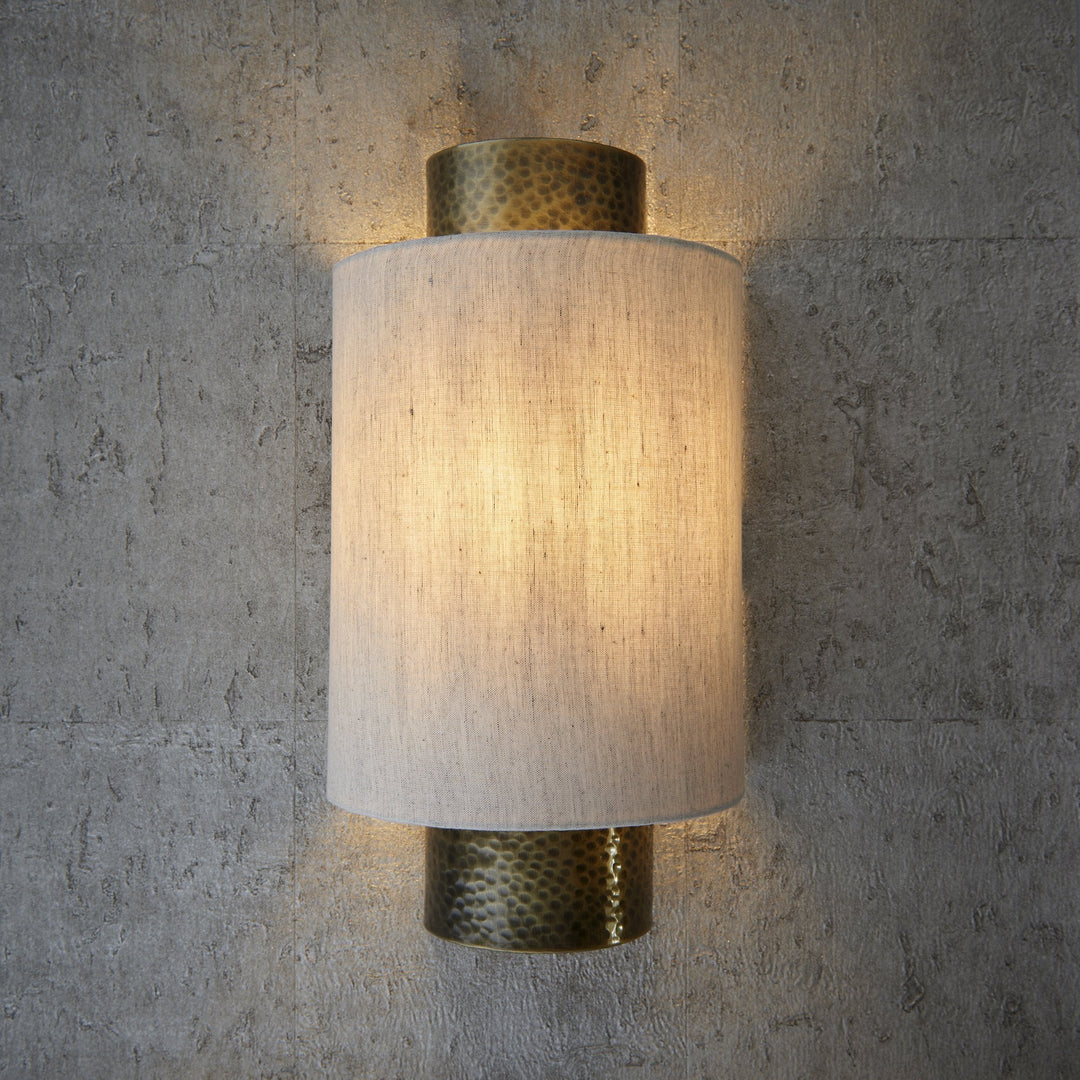 Endon 71308 Indara Wall Light Bronze And Linen Fabric