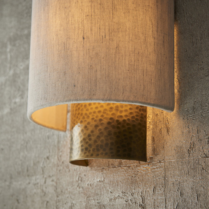 Endon 71308 Indara Wall Light Bronze And Linen Fabric