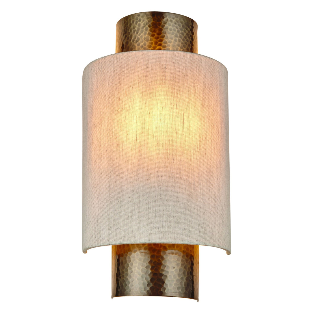 Endon 71308 Indara Wall Light Bronze And Linen Fabric