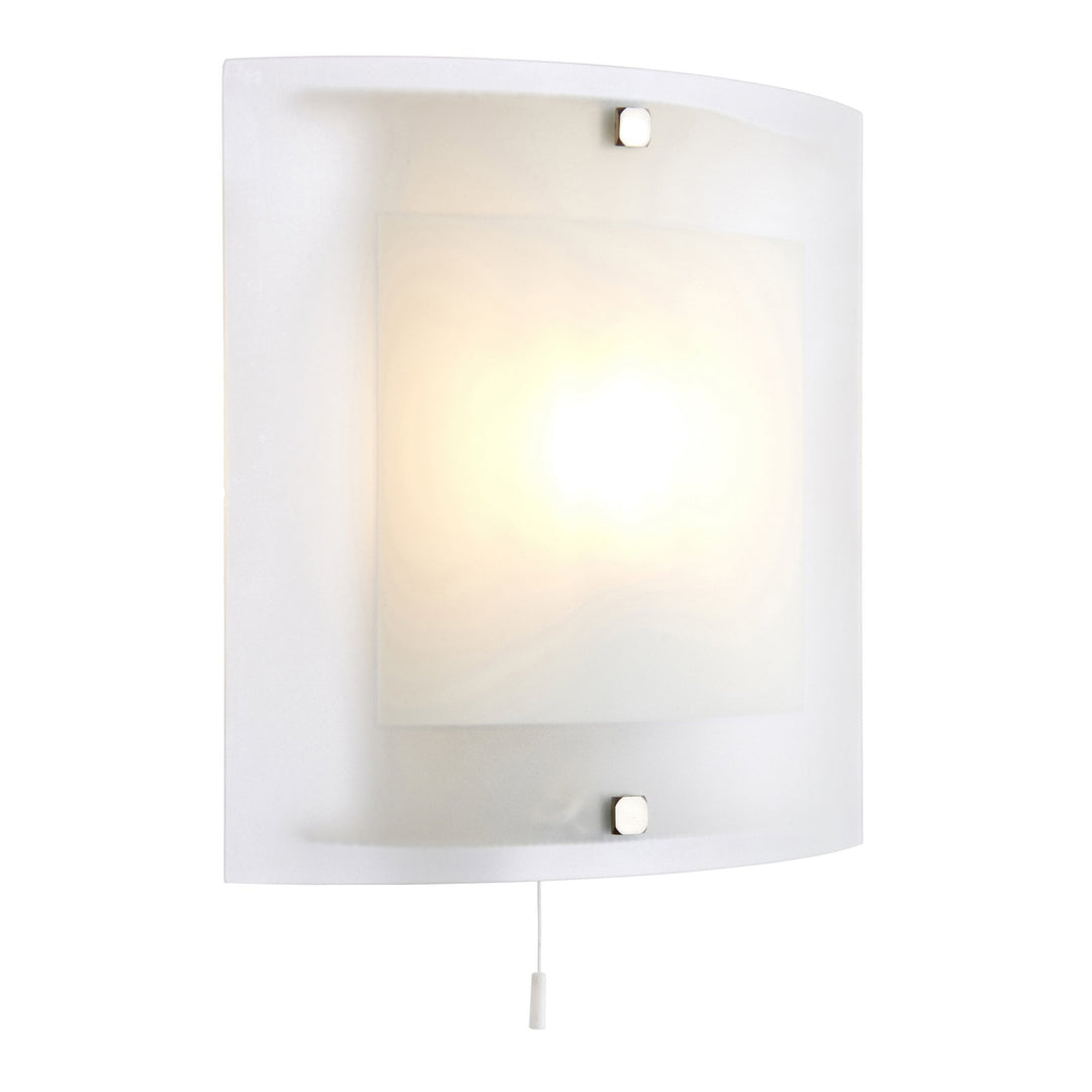 Endon 143-WB Blake 1 Light Wall Light Clear/frosted Glass &amp; Chrome Plate (S)
