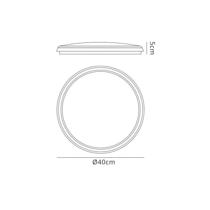 Mantra M6486 Aneto Outdoor Ceiling 40cm Round 24W LED White (S)