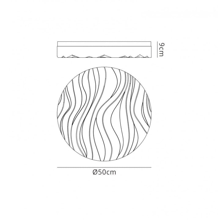 Mantra M5041 Arena Bathroom Ceiling/Wall Light Medium Round 36W LED Matt White/White Acrylic (S)