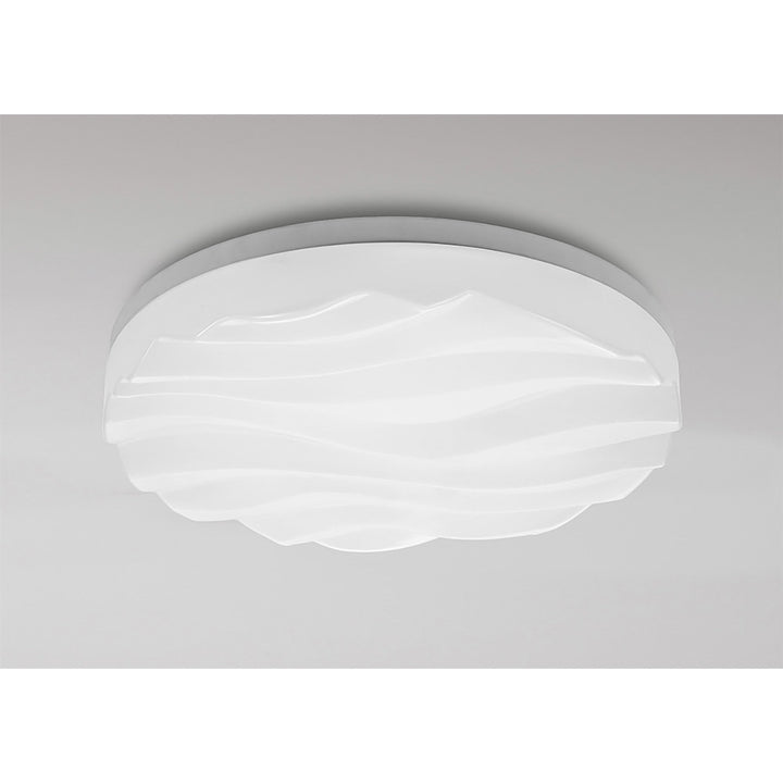 Mantra M5041 Arena Bathroom Ceiling/Wall Light Medium Round 36W LED Matt White/White Acrylic (S)