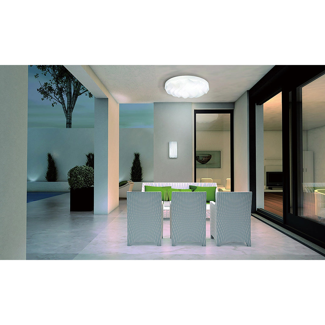 Mantra M5041 Arena Bathroom Ceiling/Wall Light Medium Round 36W LED Matt White/White Acrylic (S)