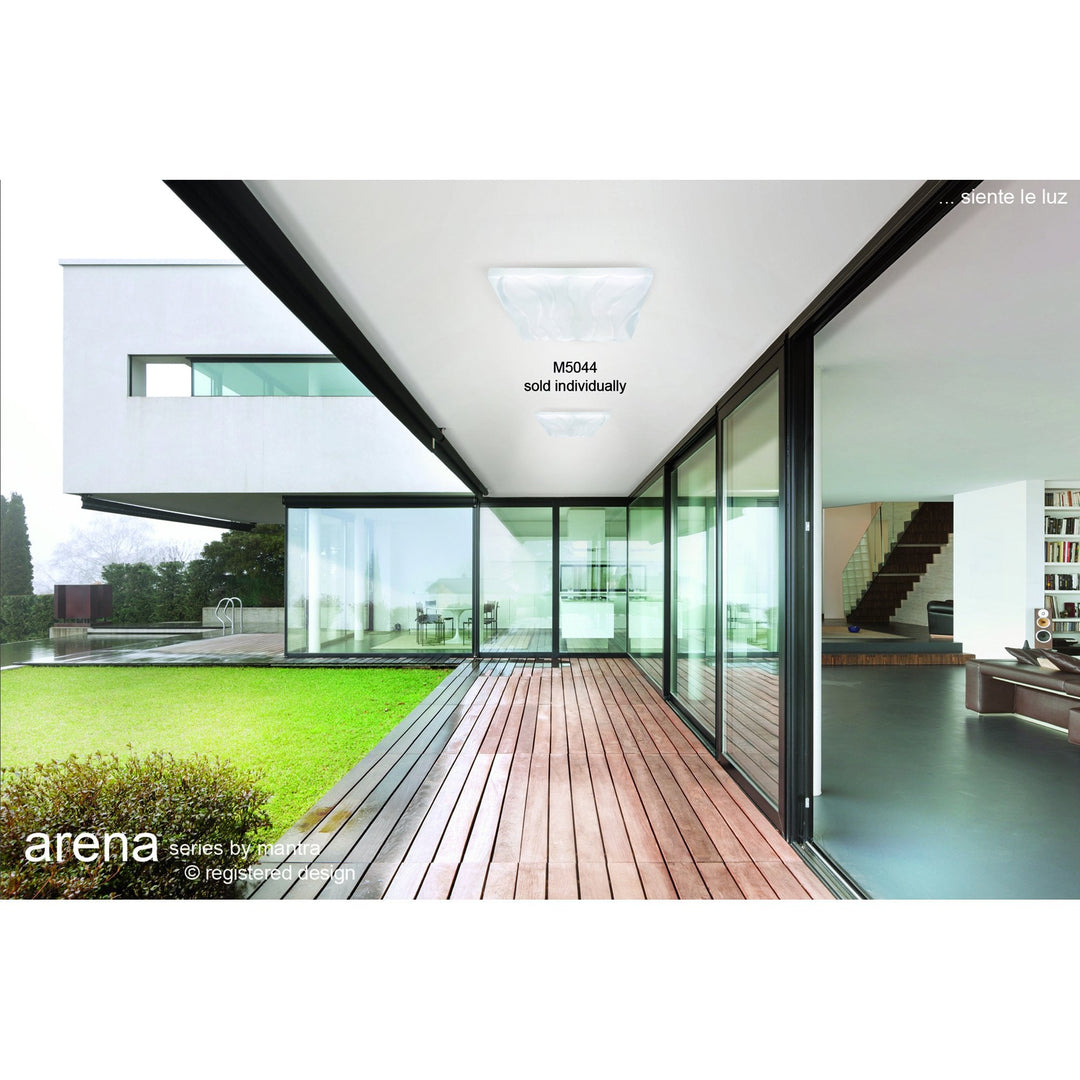 Mantra M5041 Arena Bathroom Ceiling/Wall Light Medium Round 36W LED Matt White/White Acrylic (S)