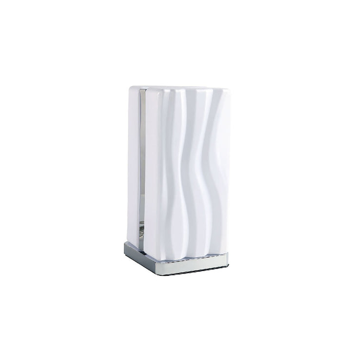 Mantra M5046 Arena Bathroom Table Lamp 8W LED White IP20 Polished Chrome/White Acrylic (S)