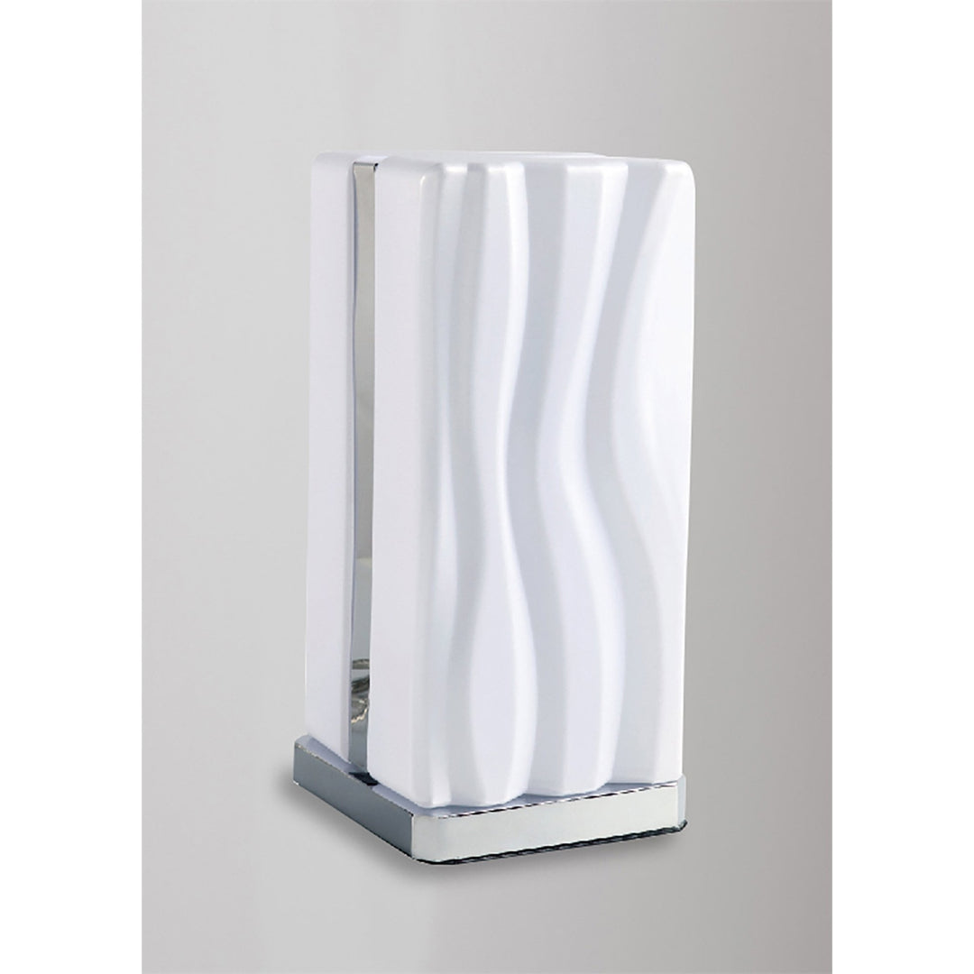 Mantra M5046 Arena Bathroom Table Lamp 8W LED White IP20 Polished Chrome/White Acrylic (S)