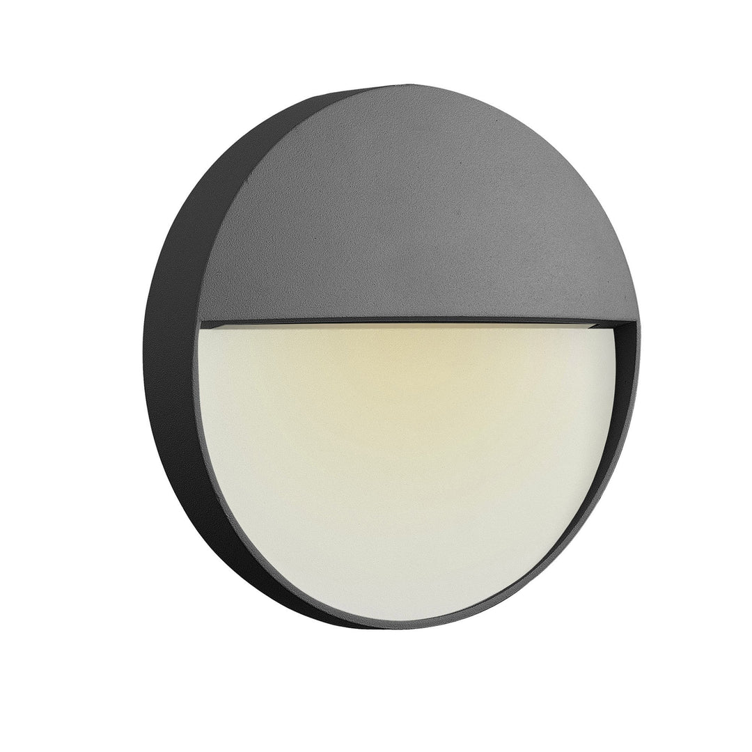 Mantra M7013 Baker Outdoor Wall Lamp Small Round 3W LED Anthracite (S)
