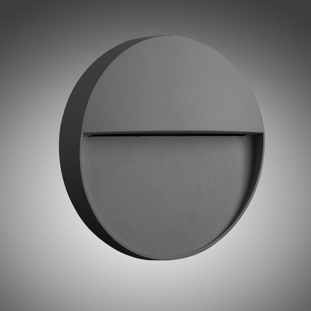 Mantra M7013 Baker Outdoor Wall Lamp Small Round 3W LED Anthracite (S)