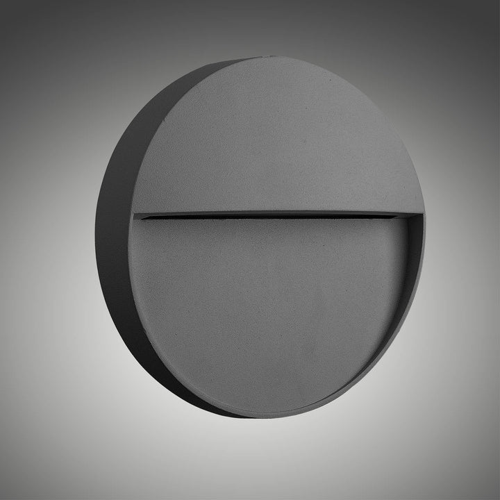 Mantra M7013 Baker Outdoor Wall Lamp Small Round 3W LED Anthracite (S)