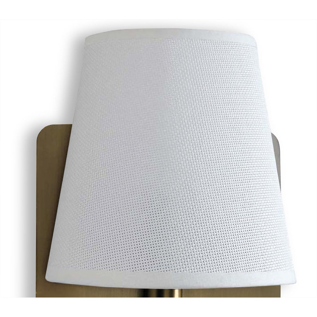 Mantra M5230 Bahia Wall Lamp Large Back Plate 1 Light E27 + Reading Light 3W LED White Shade Bronze (S)