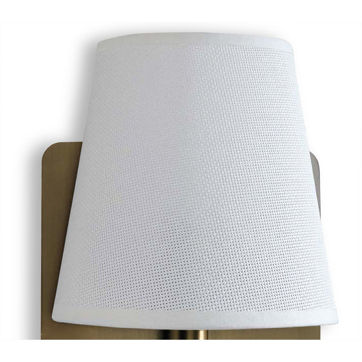 Mantra M5230 Bahia Wall Lamp Large Back Plate 1 Light E27 + Reading Light 3W LED White Shade Bronze (S)