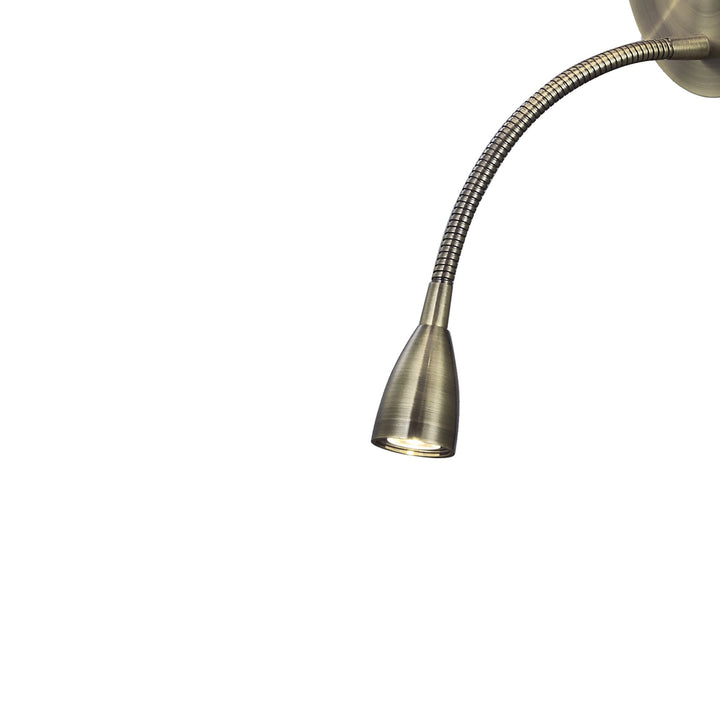 Mantra M6093 Caicos Wall + LED Reading Light USB Charger Antique Brass (S)