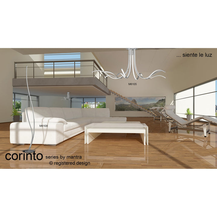 Mantra M6107 Corinto Wall Light 12W LED Silver Chrome (S)