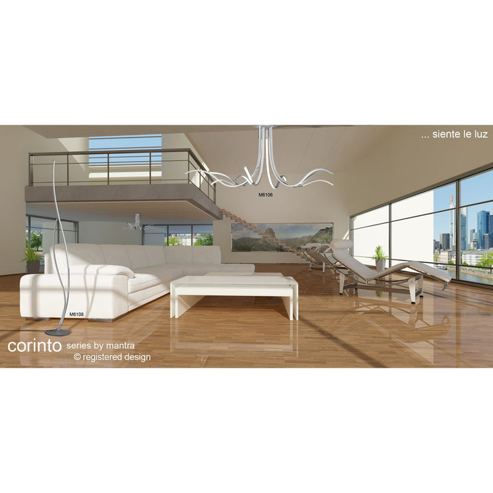 Mantra M6107 Corinto Wall Light 12W LED Silver Chrome (S)