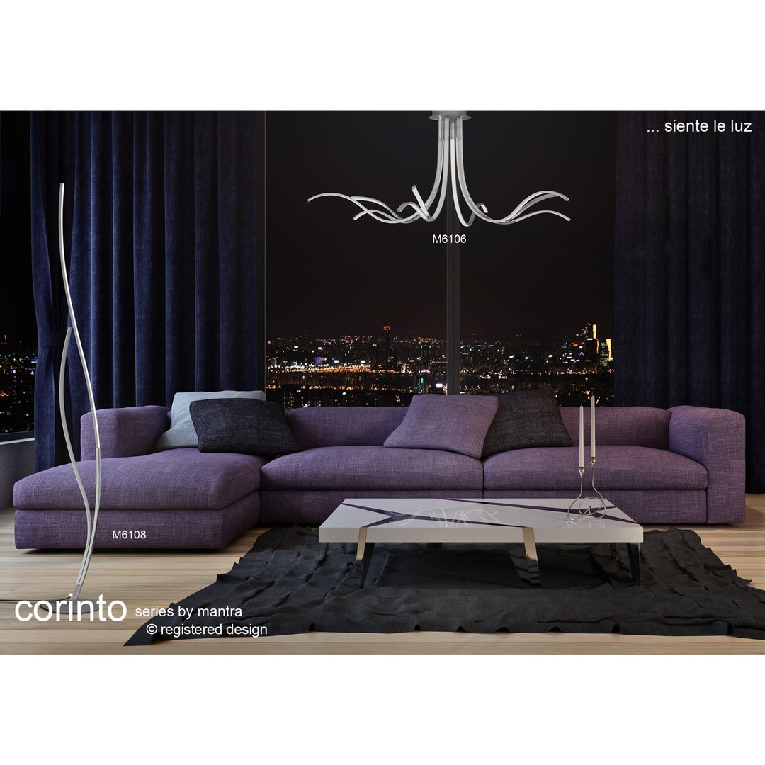 Mantra M6107 Corinto Wall Light 12W LED Silver Chrome (S)