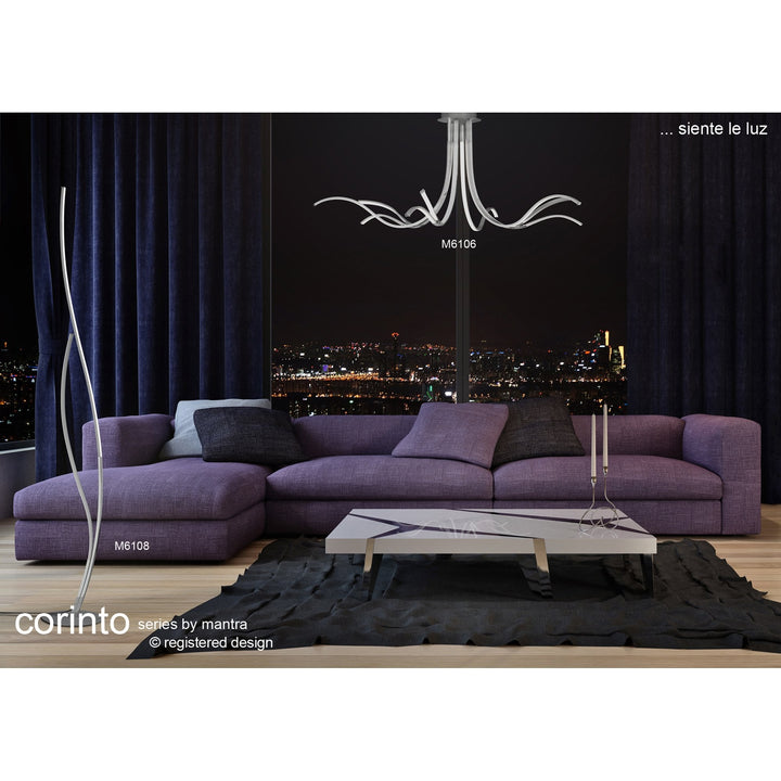 Mantra M6107 Corinto Wall Light 12W LED Silver Chrome (S)