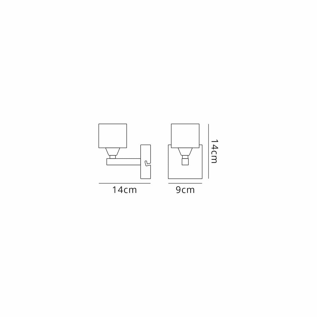 Mantra M2363 Cuadrax Wall Lamp 1 Light G9 Polished Chrome (S)
