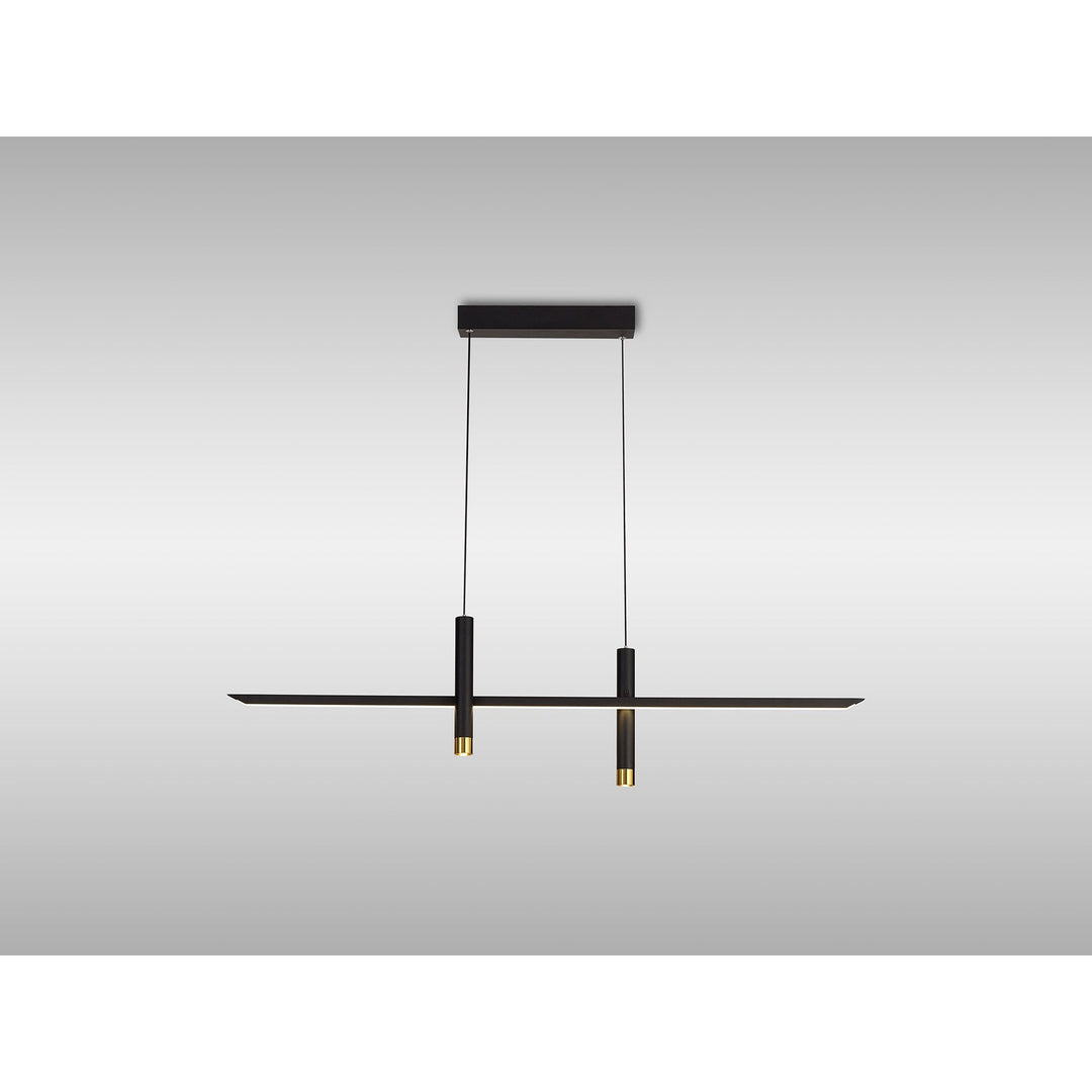 Mantra M7981 Esparta Linear Pendant 30W LED Black / Gold (S)