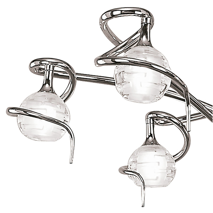 Mantra M0079 Dali Telescopic Pendant Convertible To Semi Flush 6 Light G9 Polished Chrome (S)