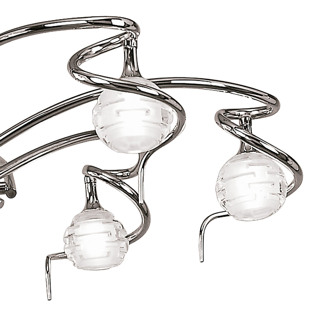 Mantra M0079 Dali Telescopic Pendant Convertible To Semi Flush 6 Light G9 Polished Chrome (S)