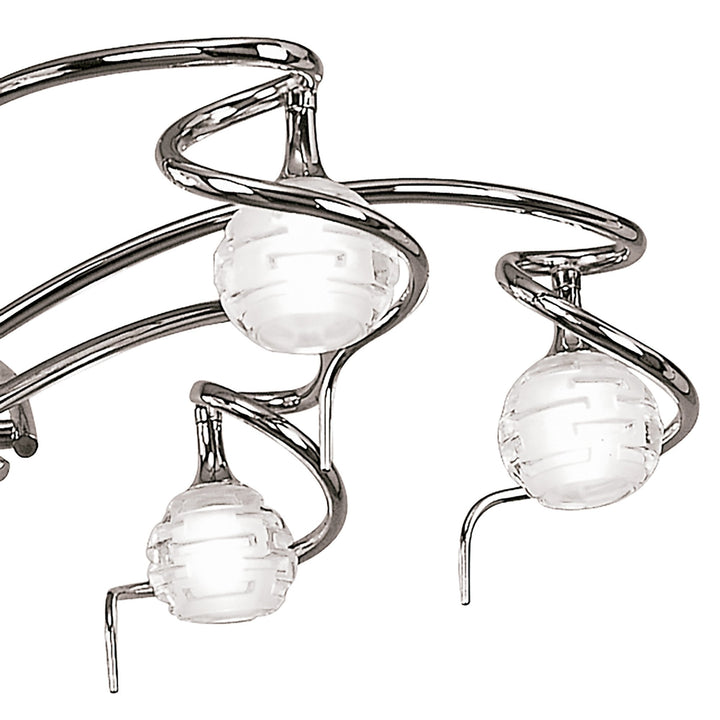 Mantra M0079 Dali Telescopic Pendant Convertible To Semi Flush 6 Light G9 Polished Chrome (S)