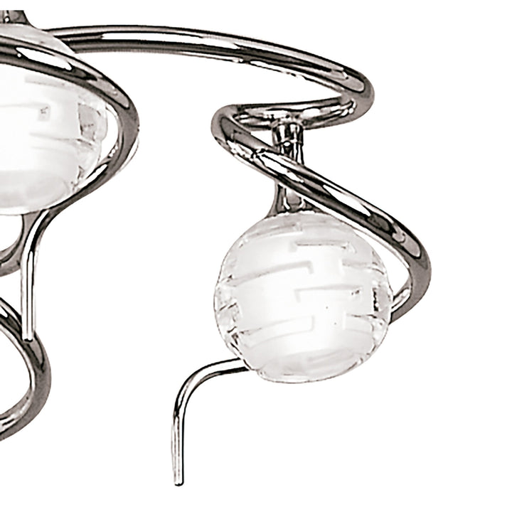 Mantra M0079 Dali Telescopic Pendant Convertible To Semi Flush 6 Light G9 Polished Chrome (S)
