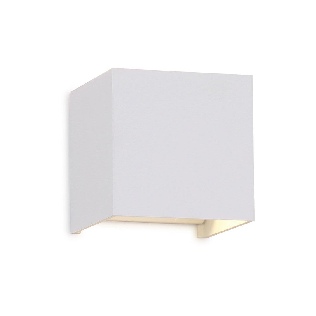Mantra M6521 Davos Outdoor Square Wall Lamp 2 x 6W LED Sand White (S)