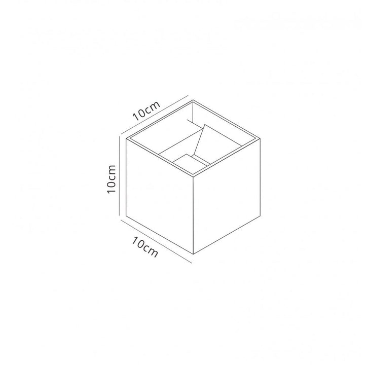 Mantra M6521 Davos Outdoor Square Wall Lamp 2 x 6W LED Sand White (S)