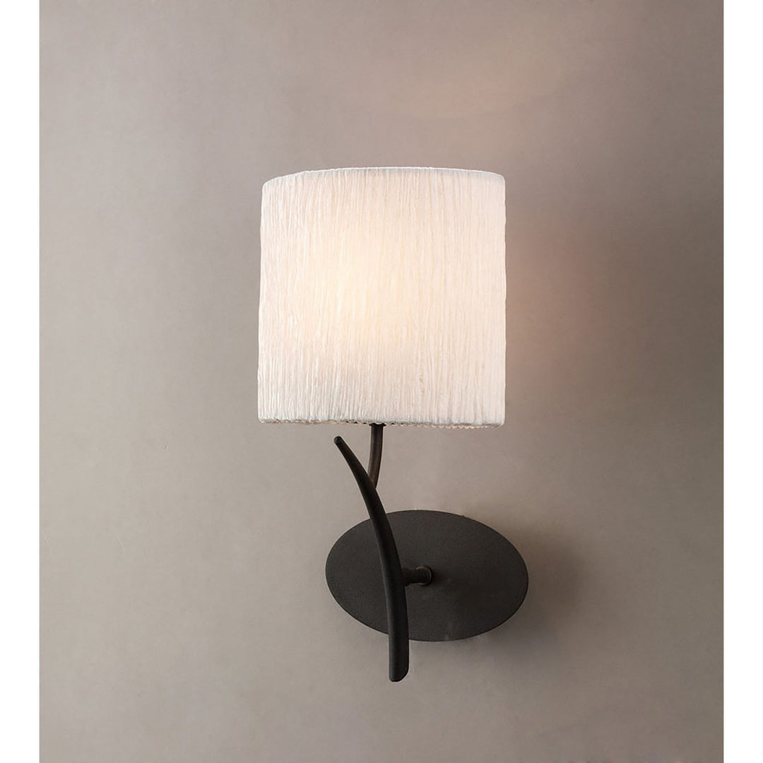 Mantra M1154 Eve Wall Lamp 1 Light E27 Anthracite White Oval Shade (S)
