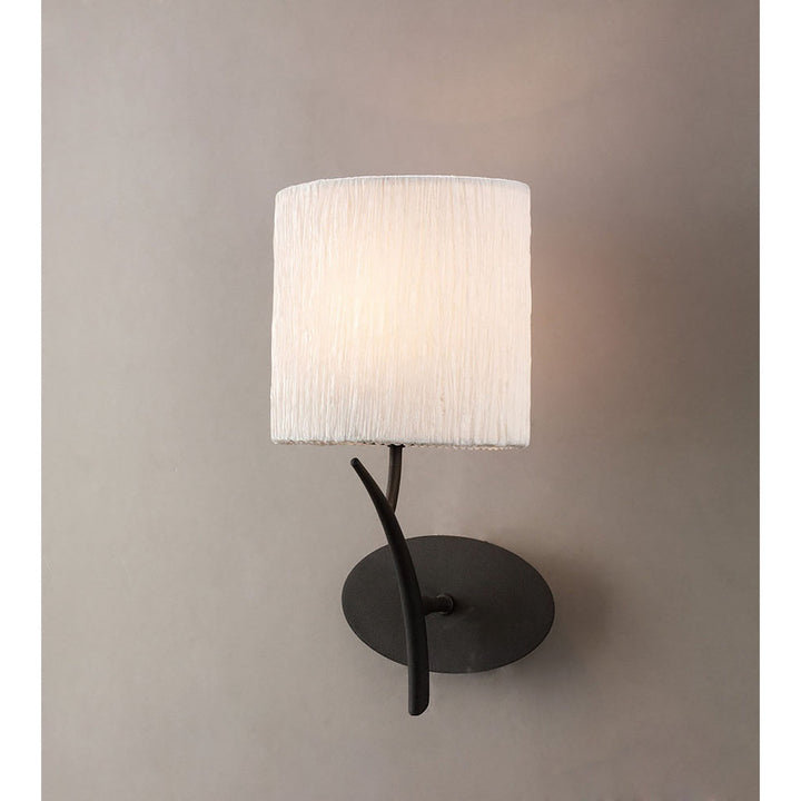 Mantra M1154 Eve Wall Lamp 1 Light E27 Anthracite White Oval Shade (S)