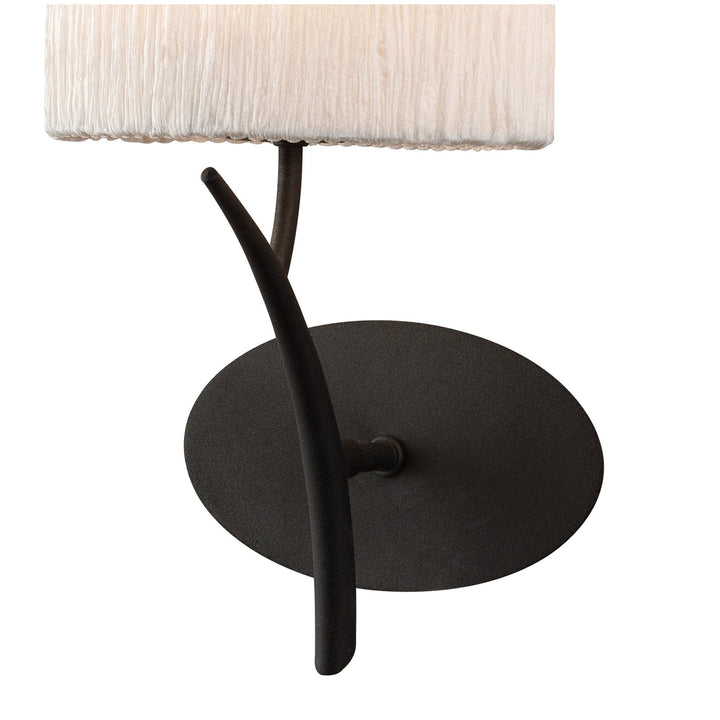 Mantra M1154 Eve Wall Lamp 1 Light E27 Anthracite White Oval Shade (S)
