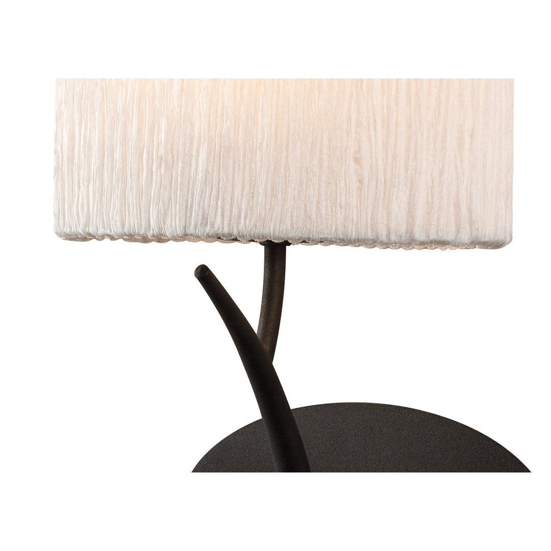 Mantra M1154 Eve Wall Lamp 1 Light E27 Anthracite White Oval Shade (S)