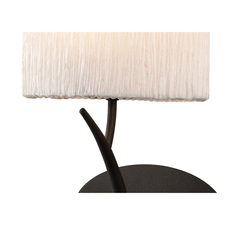 Mantra M1154 Eve Wall Lamp 1 Light E27 Anthracite White Oval Shade (S)